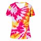 thumbnail image 4 of Camiseta de Manga Corta de la Mujer con Cuello en V Causal, Camiseta de Estante de Imitación de Moda de Verano, 4 of 4
