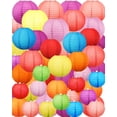 thumbnail image 1 of 40Pcs Paper Lanterns Chinese Japanese Paper Lanterns Classroom Party Decorations Ceiling Hanging Decor for Home Wedding Graduation Party(4'', 6'', 8'', 10'',Multicolor), 1 of 7