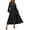 Black, variant on TIYOMI Women's Plus Size Dress Fall Long Sleeve V Neck Maxi Dress Casual Flowy Spring Autumn Dresses Long Dresses With Pockets Floral/Plaid/Solid XL-5XL (14W-28W)