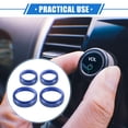 thumbnail image 2 of Unique Bargains 4 Pcs Interior Air Conditioner AC Audio Volume Tune Switch Knob Ring Cover for Ford F150 2021-2023 Blue, 2 of 6