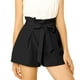 thumbnail image 1 of Pantalones Cortos De Verano Allegra K Día de San Patricio Para Mujer Con Cintura Alta Plisada En La Parte Delantera Negro L, 1 of 6