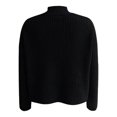thumbnail image 2 of Suéter Simply Basic para Mujer, con Cuello Alto, Textura Boxy Negro Talla EG, 2 of 4