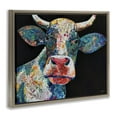 thumbnail image 4 of Stupell Industries Paisley Pattern Cow Animals & Insects Painting Brown Floater Framed Canvas Art Print Wall Art, 31 x 25, 4 of 10