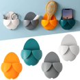 thumbnail image 1 of 4Pcs Wall-Mounted Mini Storage Box, Multifunctional Remote Control Holder Wall Mount Media Storage Box, Self-Adhesive Mango Remote Control Holder, for Home Bedroom Bathroom (4 Color), 1 of 7
