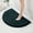Black Green, variant on Chenille Half Circle Bathroom Rug, Non Slip Water Absorbent Bath Mat, Washable Bath Rugs for Bathroom Floor Bathtub Light Orange 1.3 x 2.0 Feet