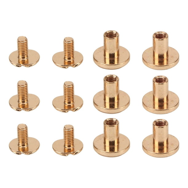 Bookbinding Flat Head Stud Screw,120 Sets Book Binding DIY Book Binding