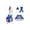 Blue, variant on Porch Goose Clothes Costume, 3 Piece Holiday Snowman & Snowflake Outfit with Hat Scarf for Lawn Goose Decor