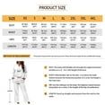 thumbnail image 5 of Renewold 2 Pieces Pajamas Set for Sleep Walking Thermal Jogger Athletic Outfits Size L Avocado Leaves Print Long Sleeve Pjs Pants Lightweight Soft Button Down Nightwear for Women, 5 of 5