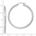 thumbnail image 4 of Sterling Silver D/C 3X45mm Hoop Earrings (Width 45) (Length 45) - Jbsp, 4 of 5