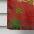 thumbnail image 4 of Carolines Treasures SS4673CHF 28 x 40 Po. Min Pin Flocons de Neige Rouges et Verts Drapeau de Noël en Toile Taille Maison, 4 of 4