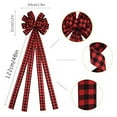 thumbnail image 3 of Red Ribbon Christmas Tree Decorations Christmas Tree Big Red Hat, Linen Lattice Bow, Gift Box Packaging Decoration, Big Bow New Year Party Wedding Decoration, 3 of 7