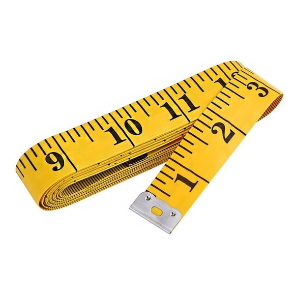 Akak Store 300cm /120 Pouces Ruban Doux Double Échelle Mesure de Perte de Poids Mesure Corporelle Médicale Couture Couture Couture Règle Flexible Habilleur Ruban Épais 3 m/10 Pieds, Jaune