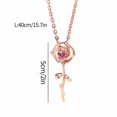 thumbnail image 3 of Diseño Delicado Rosa Flor Circón Colgante Collar Chapado en Oro Rose Charms Rose Fresh Sweet Collarbone Cadena de Moda Colgante Flor Rosa, 3 of 8