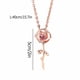 thumbnail image 3 of Collar con colgante de rosa delicada y circonita, chapado en oro rosa, con charms de rosa fresca y dulce, cadena de moda para el cuello, colgante de flor rosa, 3 of 8