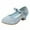 Blue, variant on FAOWME Girl Princess PU Sequins Shoes Children Silver Performance Shoes Purple 27