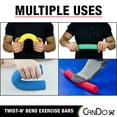 thumbnail image 2 of CanDo Twist-n' Bend Flexible Resistance Bars For Grip And Forearm Strengthening, Physical Therapy, Rehabilitation, Golf Training, Tennis Elbow, Injury Recovery, and Pain Relief, 2 of 6
