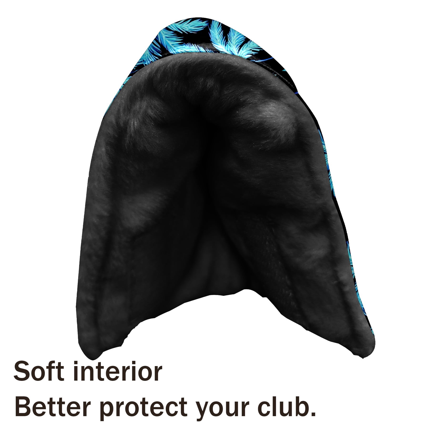 Golf Club Head Cover | Leather Golf Club Putte Headcover , Waterproof Golf Club Head Cover Set Driver Headcovers for Golf Clubs Men Women Palm Tree