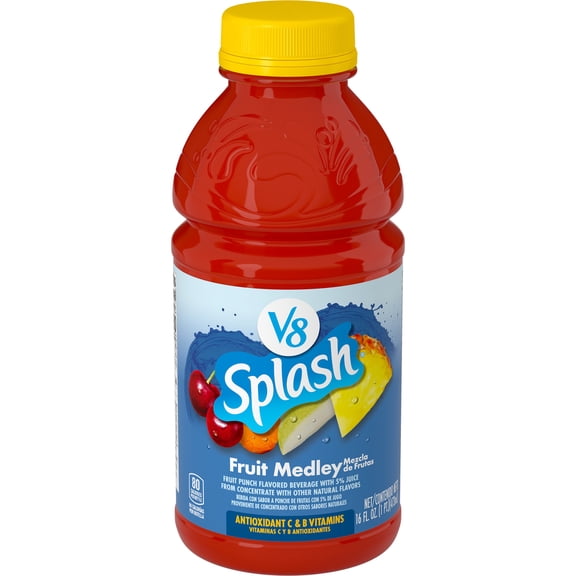 V8 Splash Fruit Medley Flavored Beverage, 16 fl oz Bottle