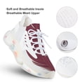 thumbnail image 3 of Garnet And Gold Feather Pattern Walking Shoes for Men Woman Lightweight Tennis Fashion Elastic Sports Shoes Cushion Basketball Shoes, 3 of 7
