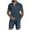 Dark Blue, variant on YLSDY Mens Linen Sets 2 Piece Outfits Short Sleeve Button Down Shirts and Beach Shorts Sets Summer Sports Tracksuits Suit Black 8