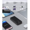 thumbnail image 6 of 10000mAh Power Bank for TCL Flip 4 5G - 22.5W PD Fast Charge Backup Battery Portable Charger Built-in Cable LED Display 1-Port USB 2-Port USB-C, 6 of 9
