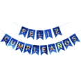 thumbnail image 1 of Pancarta de feliz cumpleaños - Decoración de fiesta, bandera de cumpleaños con láser español Letras de bronceado en español Tira de flor para colgar Pescado de bronceado Ta, 1 of 2