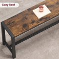 thumbnail image 2 of Eastvita 3-Piece Farmhouse Dining Table Set for 4-Upholstered Benches/Space-Saving Rectangular Kitchen Table Set, 2 of 5