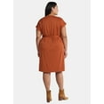 thumbnail image 2 of Terra & Sky Women's Plus Utility Dress, Sizes 0X-5X, 2 of 4
