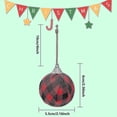 thumbnail image 1 of 10 bolas de tela a cuadros de búfalo, bolas pequeñas envueltas en tela navideña de 2,16 pulgadas, adorno colgante de Navidad para decoración de fiesta de Halloween, árbol de Navidad Pa, 1 of 5