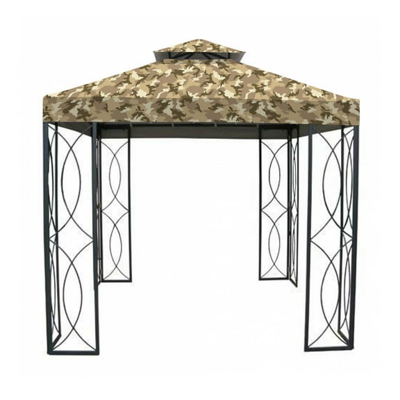 Garden Winds Replacement Canopy Top Cover for the Garden Treasures 8' x 8' Gazebo -Standard 350 - Camo Sand