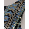 thumbnail image 5 of S/M Fit Multicoloured Tribal Inspired Print Sequin Embellished Crop To, 5 of 5