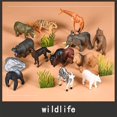 thumbnail image 4 of Animal Toys Figures, 12 PCS Realistic Wild Jungle Animals Figurines,African Zoo Animal Playset with Lion,Elephant,Giraffe, Educational Toy Cake Toppers Christmas Birthday Gift for Kids Toddlers, 4 of 6
