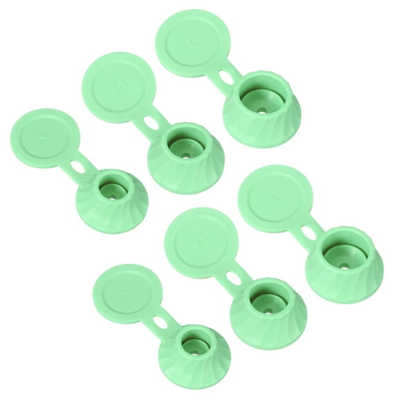 Uxcell 6Pcs Bottle Emptying Caps 3 Sizes Shampoo Upside Down Bottle Caps, Green