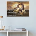 thumbnail image 3 of AIOE Lion of Judah Wall Art Lion and Lamb Dove of Peace Christian Gifts Religious Wall Decor the 7 Promises of God Motivational Pictures Artwork for Bedroom Living Room Decor Unframe: 18x12in, 3 of 7