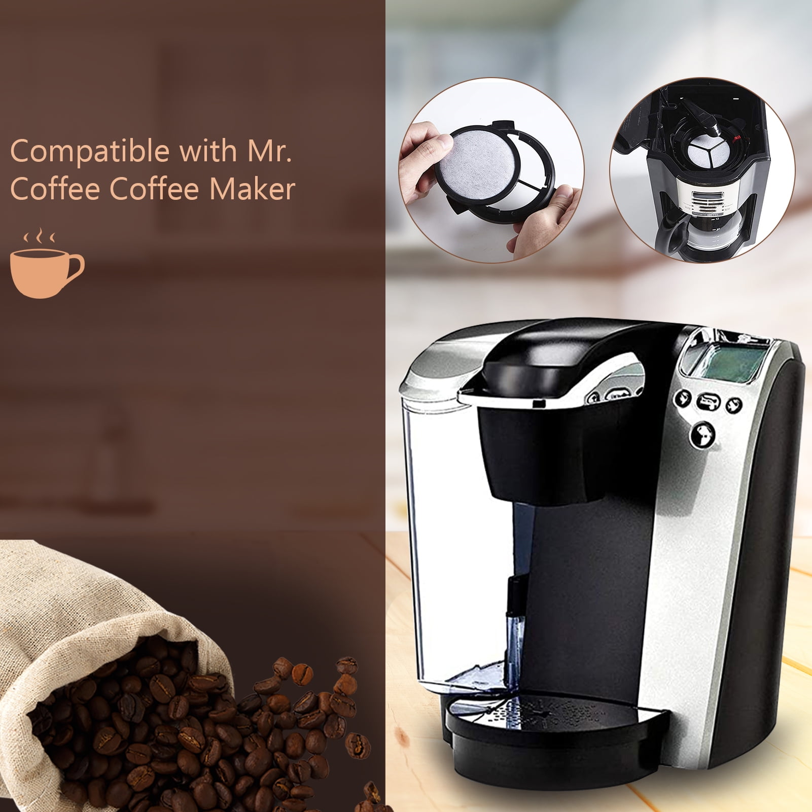 12 Pack Coffee Water Filter Disk Replacement Filter Coffee Filter