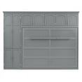 thumbnail image 3 of 72"H Gray Full Size Murphy Bed (Reversible Wardrobe+2 Drawers – Fold-Down Space-Saving, Top Shelf, 107.5"L), 3 of 27