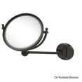 thumbnail image 3 of 8-in Wall Mounted Make-Up Mirror 2X Magnification in Polished Nickel, 3 of 5