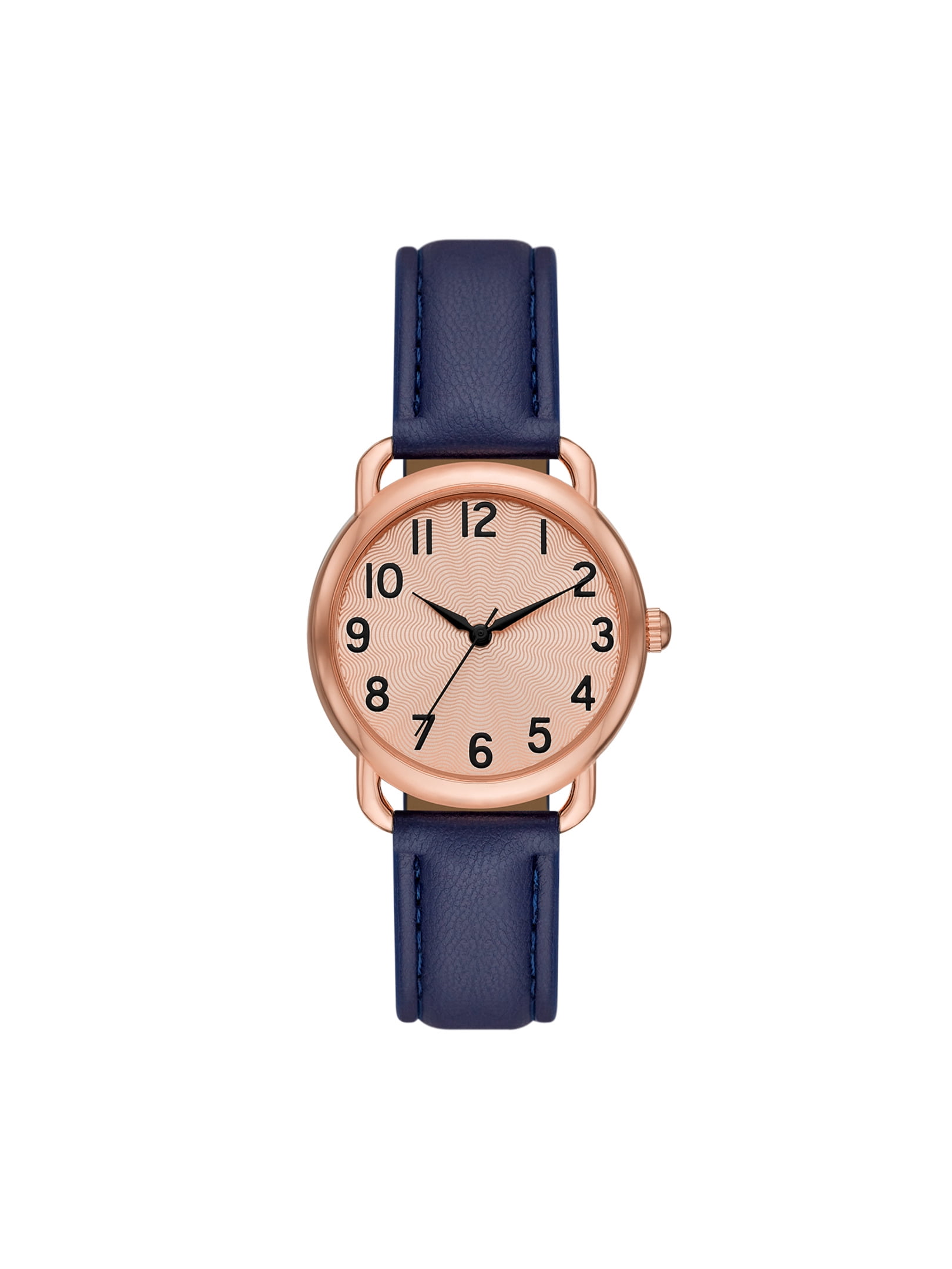 Time and Tru Women's Rose Gold Tone Textured Dial Watch
