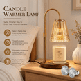 thumbnail image 6 of RideHaven Candle Warmer Lamp, 2/4/8H Timer, 4-Level Dimming, Wood Base, 6 of 8