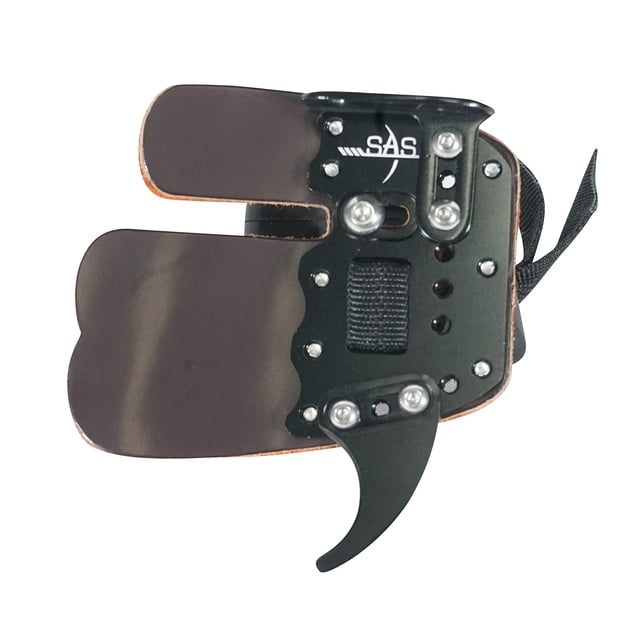 SAS Elite Onglet en Aluminium Suède et Cuir (Noir, Moyen)