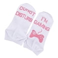 thumbnail image 4 of Calcetines tobilleros novedosos de algodón Sunnimix para juegos rosa, 4 of 7