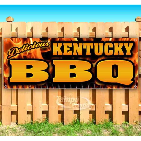 Kentucky BBQ 13 oz Vinyl Banner With Metal Grommets