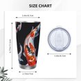thumbnail image 4 of Fotbe Tricolor Koi Fish Trio Pattern 20 oz Tumbler Stainless Steel Vacuum Insulated Coffee Ice Cup Double Wall Travel Flask Leak-proof Coffee Cup-Without Straw, 4 of 8