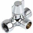 thumbnail image 1 of Solid Brass 3 Way Valve, 3 Way Diverter Valve, 3 Way Shower Diverter Valve, G1/2" T Adapter Valve, 1 of 5