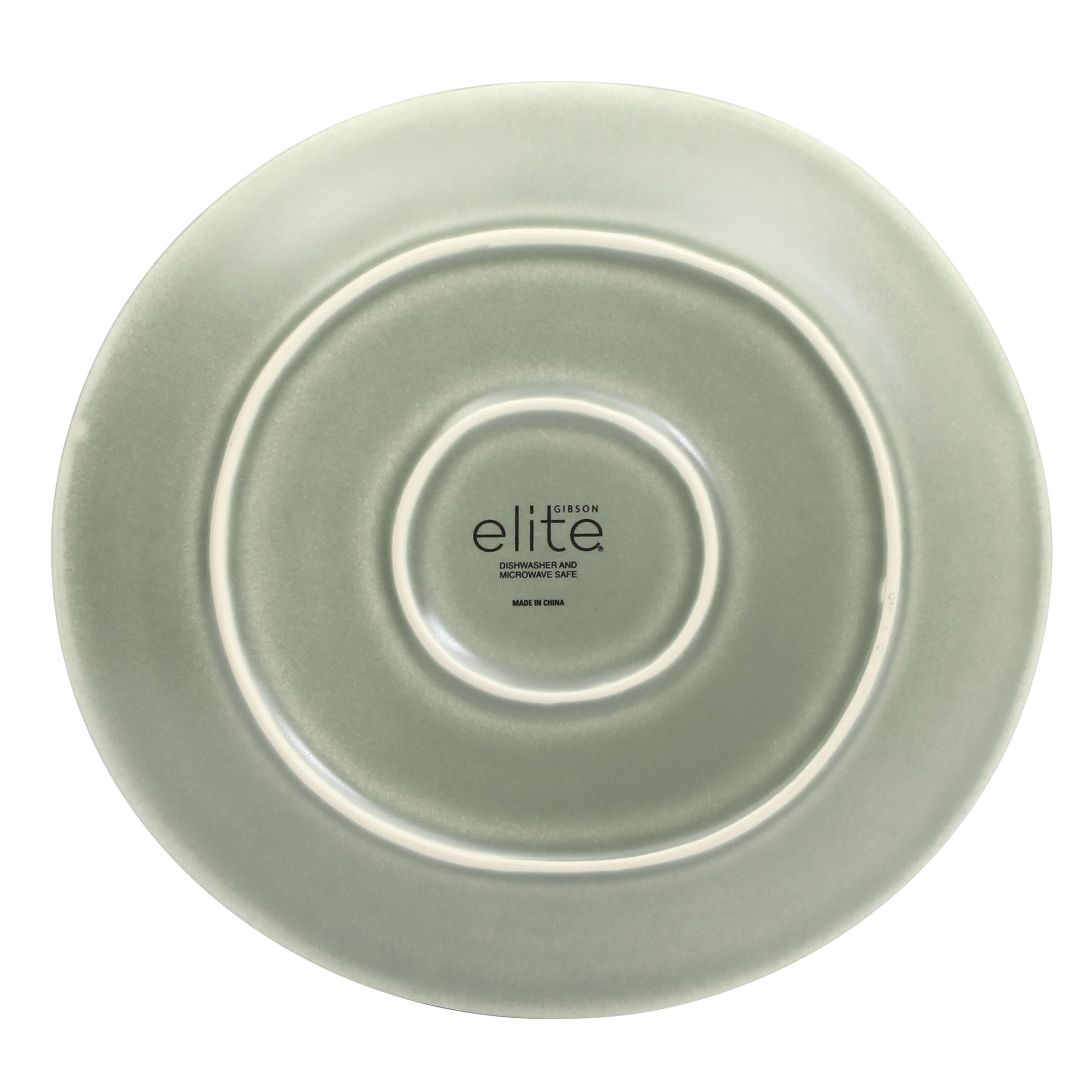 Gibson Elite Zion Mist 16 Piece Stoneware Reactive Glaze (Service for 4) Ceramic Plates and Bowls Modern Organic Dinnerware Set - Green