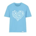thumbnail image 4 of Fengactive Womens Crewneck Short Sleeved Heart Graphic Shirts Summer T-Shirts Casual Cute Loose Fit Tee, 4 of 4