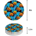 thumbnail image 1 of FMSHPON Halloween Pumpkin Set of 6 Round Coaster for Drinks, Absorbent Ceramic Stone Coasters Cup Mat with Cork Base for Home Kitchen Room Coffee Table Bar Decor, 1 of 6