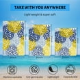thumbnail image 5 of GZHJMY Beach Towel for Women Girls, Yellow and Blue Leaf Silhouette Bath Towel, Oversized Lightweight Sport Towel, 31x63 Inch, 5 of 7