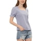 thumbnail image 4 of Blusa de cuadros de cuello cuadrado de manga corta INSPIRE CHIC para mujer XL Negro, 4 of 6