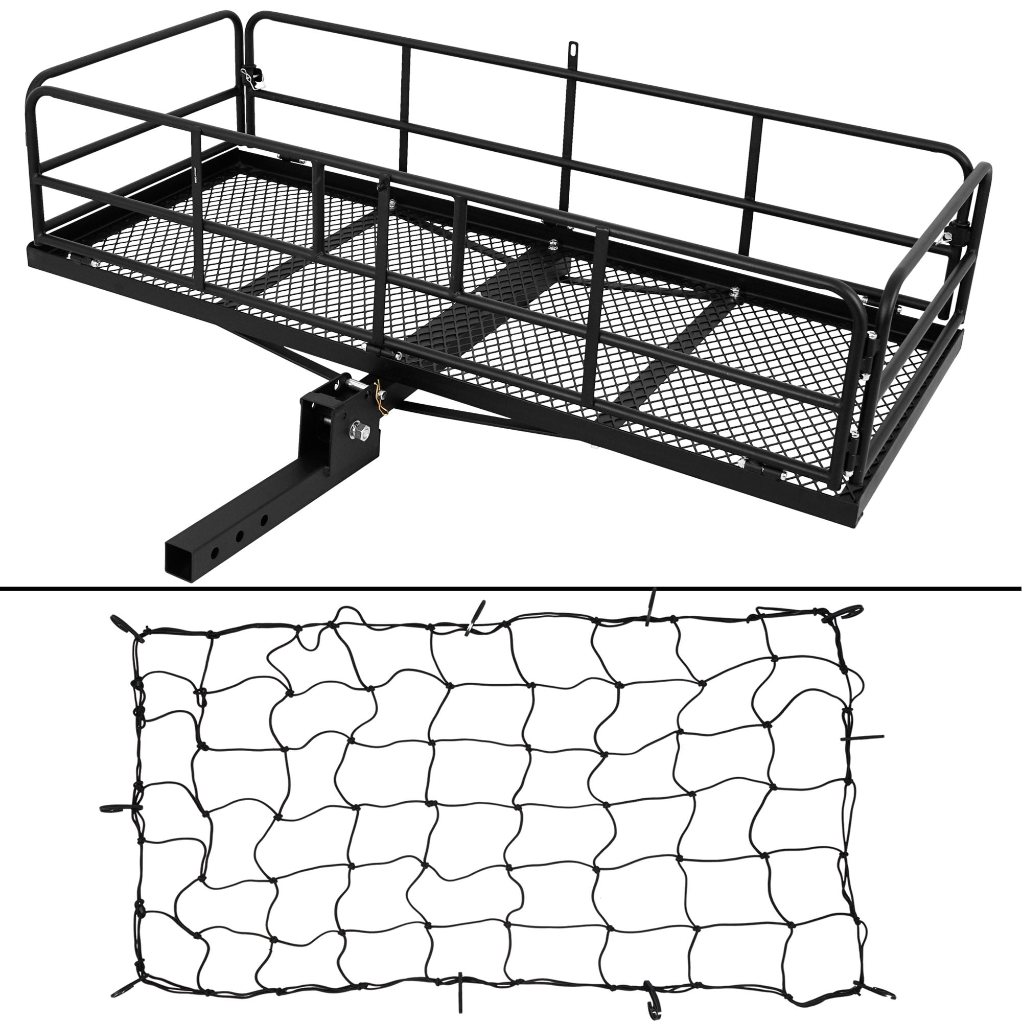 ARKSEN Foldable 60"x 24"x 14" Trailer Hitch Cargo Carrier